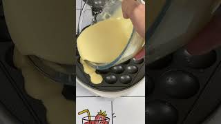 Making a delicious egg waffle is so simple #shorts #Egg Waffles Machine