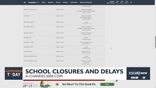 View full list of school closures, delays on our website