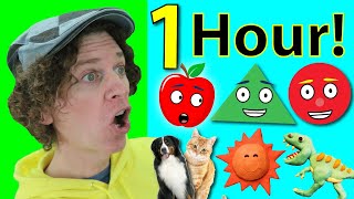 1 Hour of Songs with Matt | Shapes, Fruit, Numbers | Learn English Kids