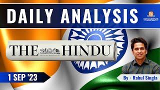 The Hindu Newspaper Analysis | 1 Sep 2023 | UPSC CSE |