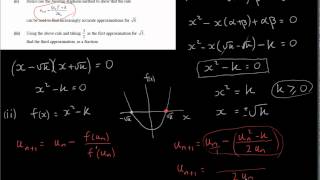 Newton - Raphson Method (HL Example 2005)