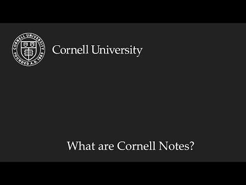 What are the four main parts of Cornell notes?