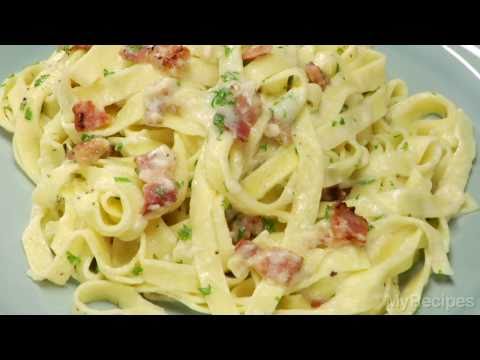 How To Make Fettuccine Alfredo with Bacon In 20 Minutes | MyRecipes How To Make Fettuccine Alfredo with Bacon In 20 Minutes | MyRecipes