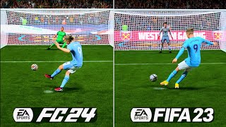 EA SPORTS FC 24 vs FIFA 23 | All Signature Penalty Styles Comparison | PS5™ [4K60]