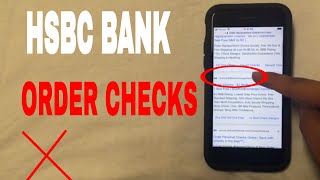 ✅  3 Ways To Order HSBC Replacement Checks 🔴