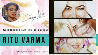 Watercolour painting of Actress Ritu varma | Drishya Artist | miss Archi Girl