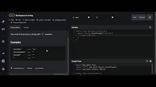 Backspaces in string - Codewars - 6 kyu (JAVA)