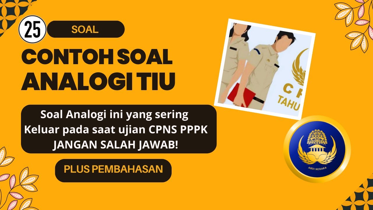 Contoh Soal TIU Analogi | PPPK CPNS 2023 - YouTube