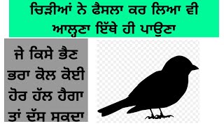 ਚਿੜੀਆਂ ਨੇ ਫੈਸਲਾ ਕਰ ਲਿਆ ਵੀ ਆਲ੍ਹਣਾ ਪਾਉਣਾ ਤਾਂ ਇੱਥੇ ਹੀ ਪਾਉਣਾ