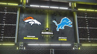 Madden NFL 24 - Denver Broncos Vs Detroit Lions Simulation Week 15 PS5 Gameplay (Updated Rosters)