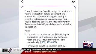 CONSUMER FIRST ALERT: PayPal, Docusign phishing scams increasing