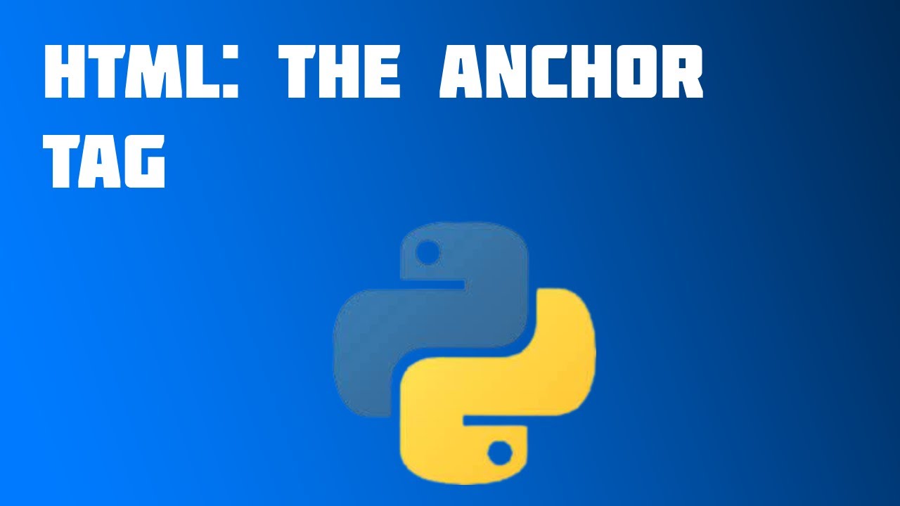 HTML Basics: The Anchor Tag - YouTube