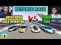 TECHNO GAMERZ LAMBORGHINI SIAN + TERZO VS AJ GAMING LAMBORGHINI REVENTON + AVENTADOR - REVERSE RACE