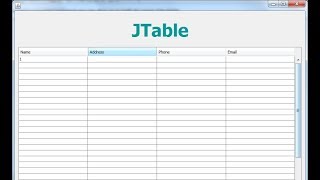 JTable in Java Swing Netbeans - Intact Abode