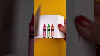 I drew the crayons with Crayola markers and colored pencils! #flipbook #art #satisfying