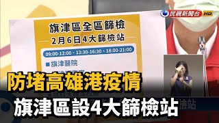 防堵高雄港疫情 旗津區設4大篩檢站－民視新聞