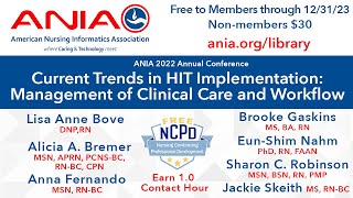 Current Trends in HIT Implementation: Management of Clinical Care and Workflow Preview