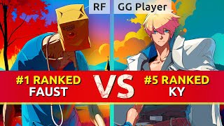 GGST ▰ RF (#1 Ranked Faust) vs GG Player (#5 Ranked Ky). High Level Gameplay