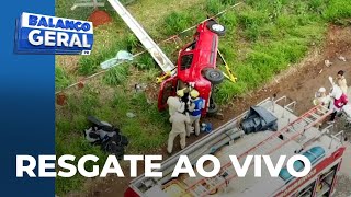 Resgate em curso: Vítima de acidente grave no contorno sul