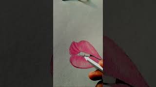 How to draw realistic lip with doms colour pencils.|| The Abdul Arts