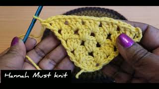 How to easily crotchet a beautiful granny square from corner to corner?//step by step slow tutorial.