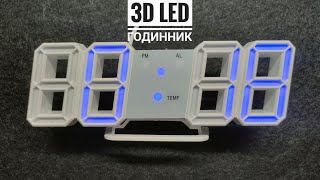 3D LED годинник з датою та термометром. Як налаштувати електронний годинник