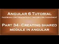 Creating shared module in angular