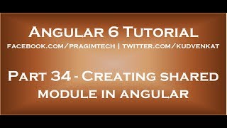 Creating shared module in angular