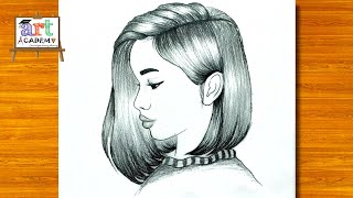 How to draw a Girl with short hair || Pencil sketch | Face Drawing | Girl Drawing | Drawing Tutorial