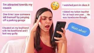 Reacting To My Subscribers Deepest/Darkest Secrets!