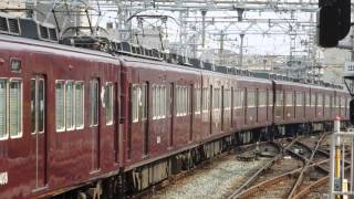 阪急淡路駅ほぼ同時発車 Hankyu Awaji Station