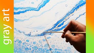 Как Рисовать Акрилом. Флюид арт. Жидкий акрил. Acrylic painting for beginners