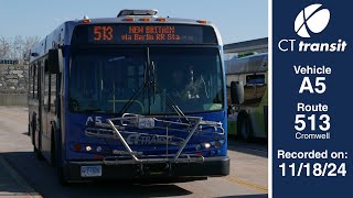 Bus Ride | CTtransit #A5 on the 513 towards Cromwell