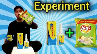 Fevikwik VS  Chips Experiment || चिप्स के ऊपर फेवीक्विक डालने से क्या होगा ??