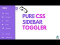 Sidebar toggle with pure CSS and no JavaScript.