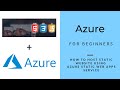 Azure for Beginners: How to host static website on Azure Static Web Apps