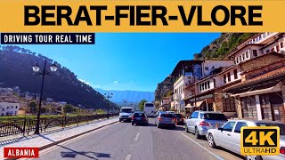 BERAT - FIER - VLORE 🚘 DRIVING TOUR REAL TIME FROM BERAT TO VLORA CITY 🚕 TETOR 2024 [4K]