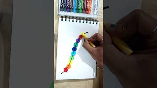 easy feather drawing using oil pastel/feather art #viral #youtubeshorts #art #satisfying #shorts