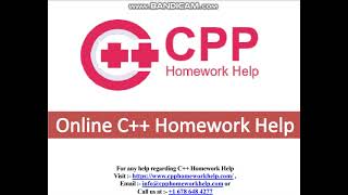 Online CPP Homework Help