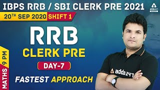 IBPS RRB/SBI Clerk 2021 | Maths #7 | RRB Clerk Pre Previous Year Question Paper 2020