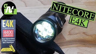 Nitecore E4K 4,400 Lumens Insanity!! Table Top Review