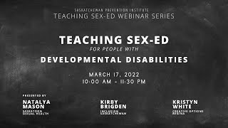 Teaching Sex-Ed for People with Developmental Disabilities