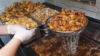 달콤바삭! 다양한 튀김강정 (새우,돼지고기, 문어) / Spicy sweet and sour fried - Korean street food