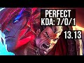 YONE vs DARIUS (TOP) | 7/0/1, 700+ games, Godlike | EUW Challenger | 13.13