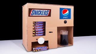 How to Make Snickers Chocolate Vending Machine and Pepsi Fountain Machine