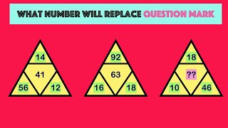 Which Number Replaces The Question Mark In Triangle ?? | Maths Puzzle