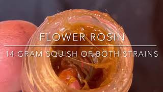 Rosin pressing (Ice, flower, dry sift)