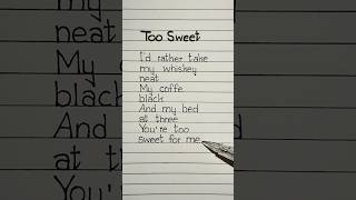 Too Sweet 🍬🍭💕 ~Song by~ Hozier (Lyrics) #toosweet #hozier #lyrics