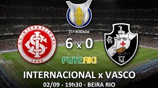 Melhores momentos: Internacional 6 x 0 Vasco pela 22º rodada do Campeonato Brasileiro