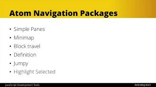 Atom Editor Tutorial - Navigation Packages [10/32]